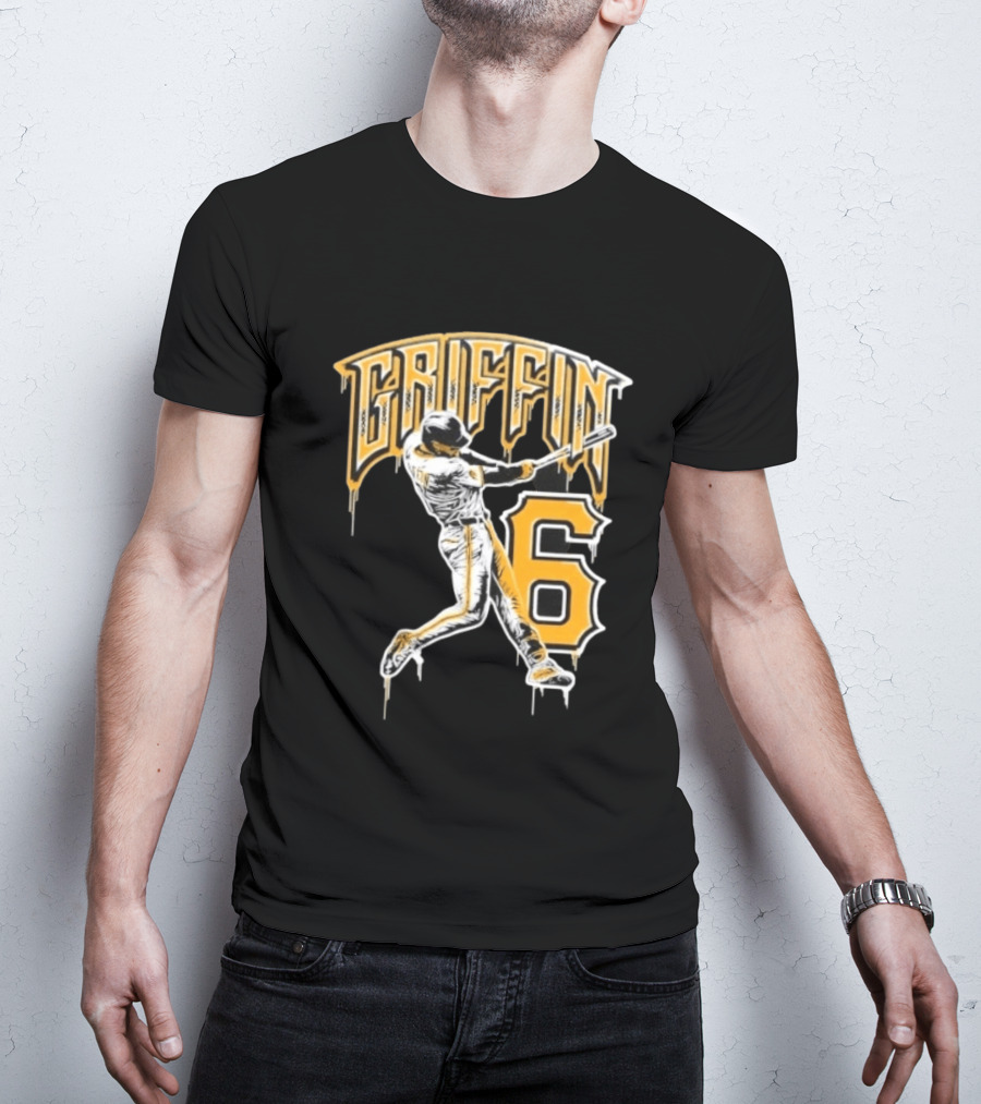 Konnor Griffin 6 Batting Baseball Pittsburgh Pirates T-Shirt