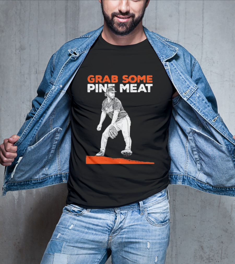 Grab Some Pine Meat SF Giants Mike Krukow Pitching T-Shirt