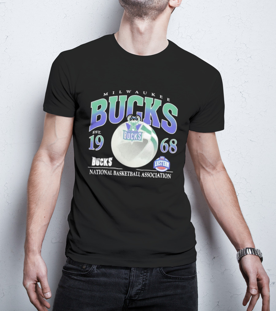 Milwaukee Bucks Est 1968 NBA Eastern National Basketball Association T-Shirt