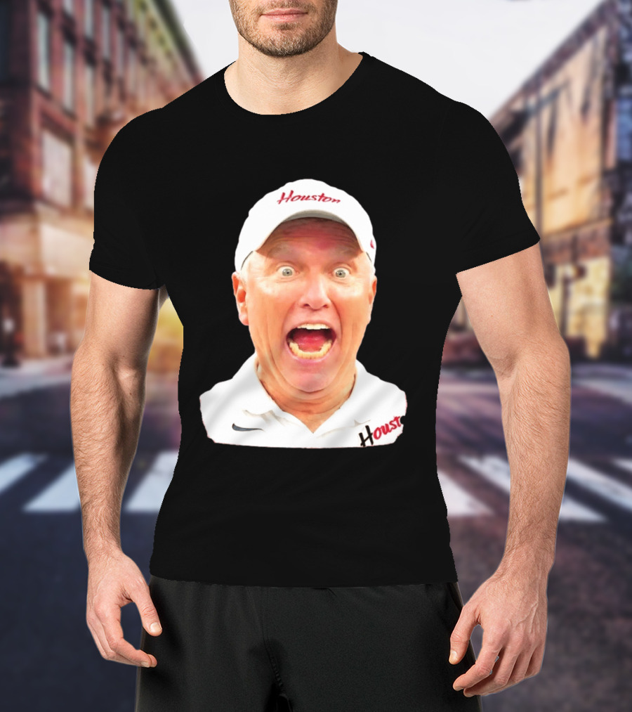 Dana Holgorsen Houston Cougars Coach Excited Expression College Football T-Shirt