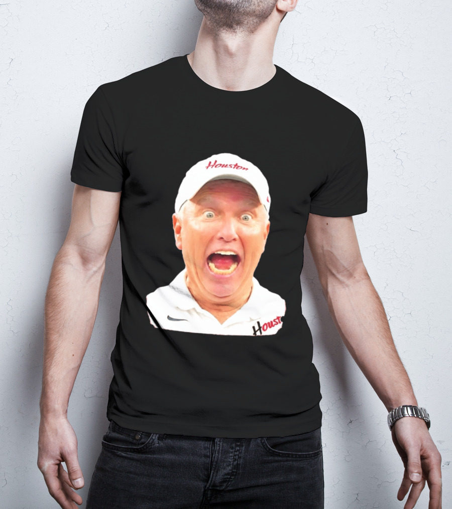 Dana Holgorsen Houston Cougars Coach Excited Expression College Football T-Shirt