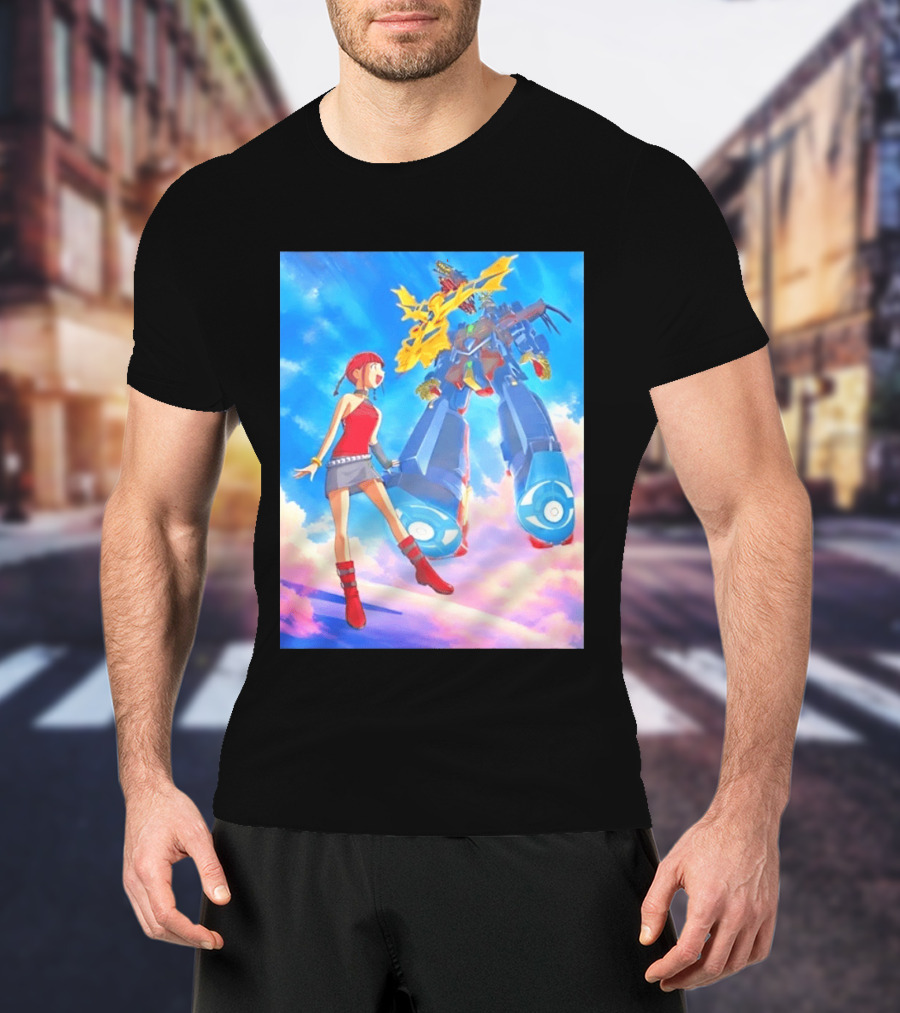 Dorothy Wayneright With The Big O Mecha From The Big O Anime Series T-Shirt