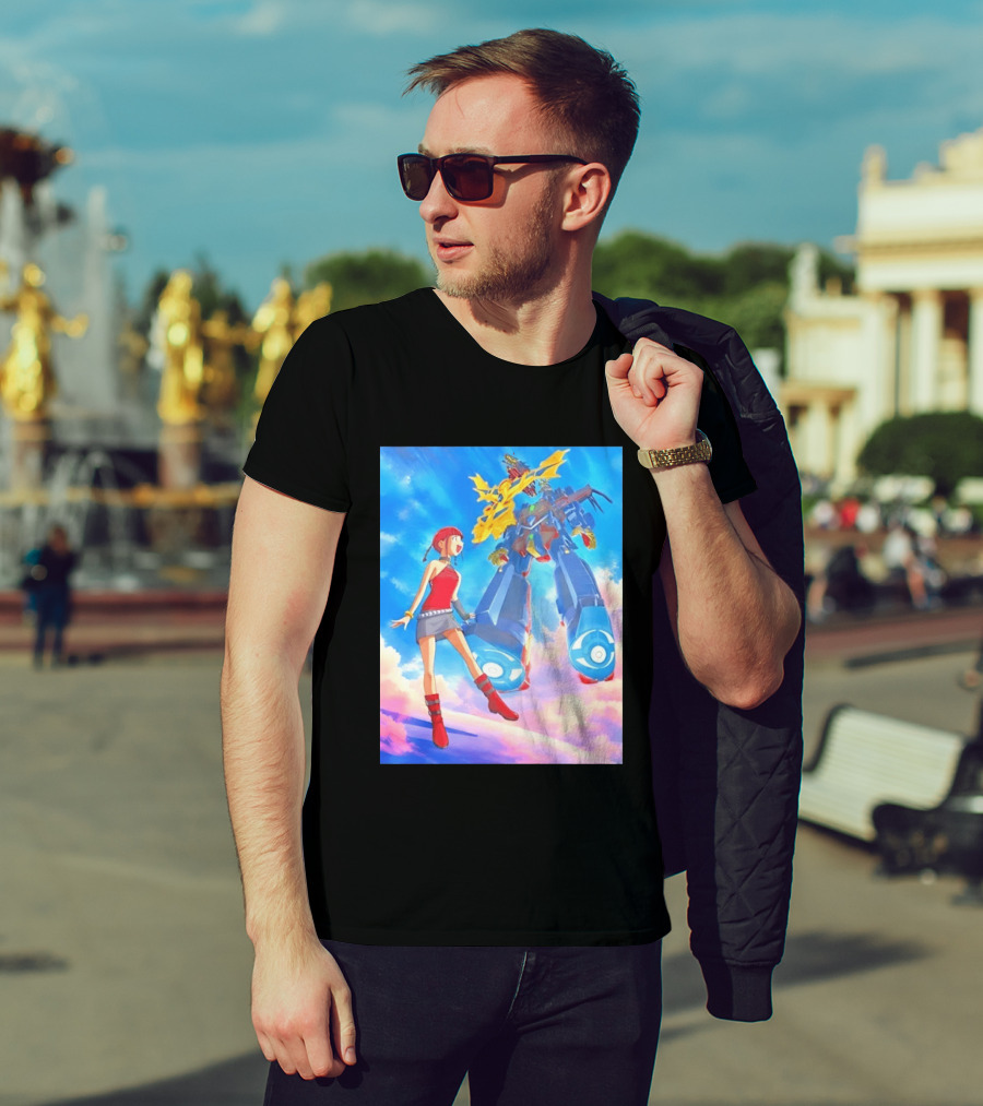 Dorothy Wayneright With The Big O Mecha From The Big O Anime Series T-Shirt