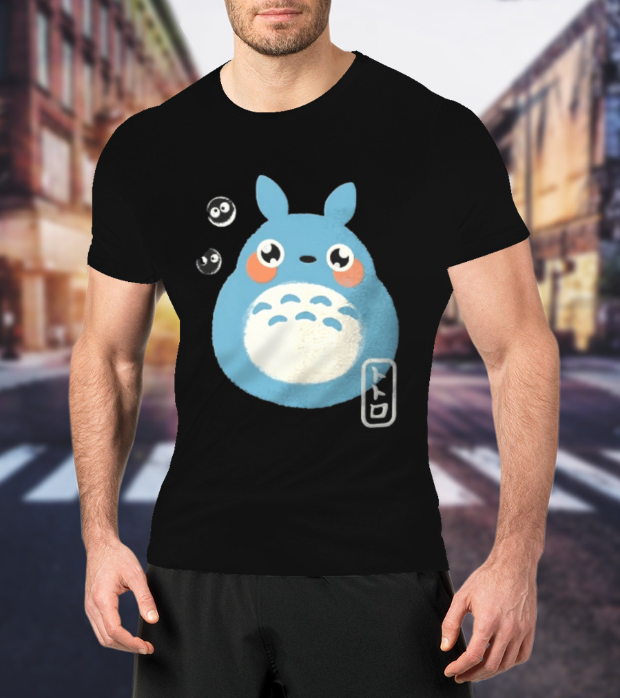 Totoro My Neighbor Totoro Blue Totoro With Soot Sprites T-Shirt