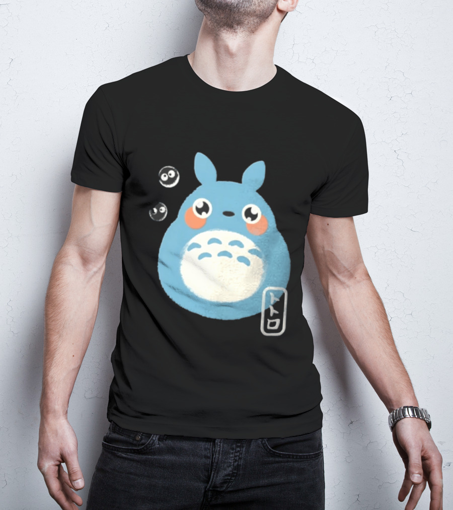 Totoro My Neighbor Totoro Blue Totoro With Soot Sprites T-Shirt
