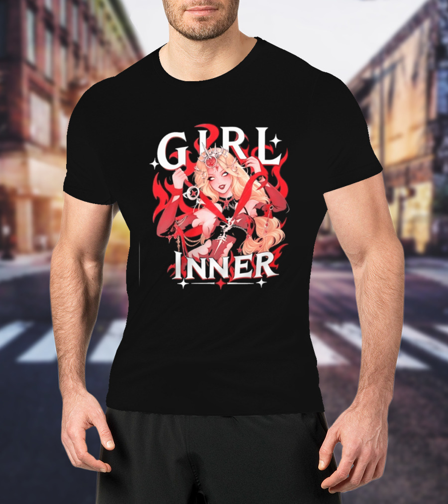 Girl Inner Gothic Fantasy Warrior Anime T-Shirt