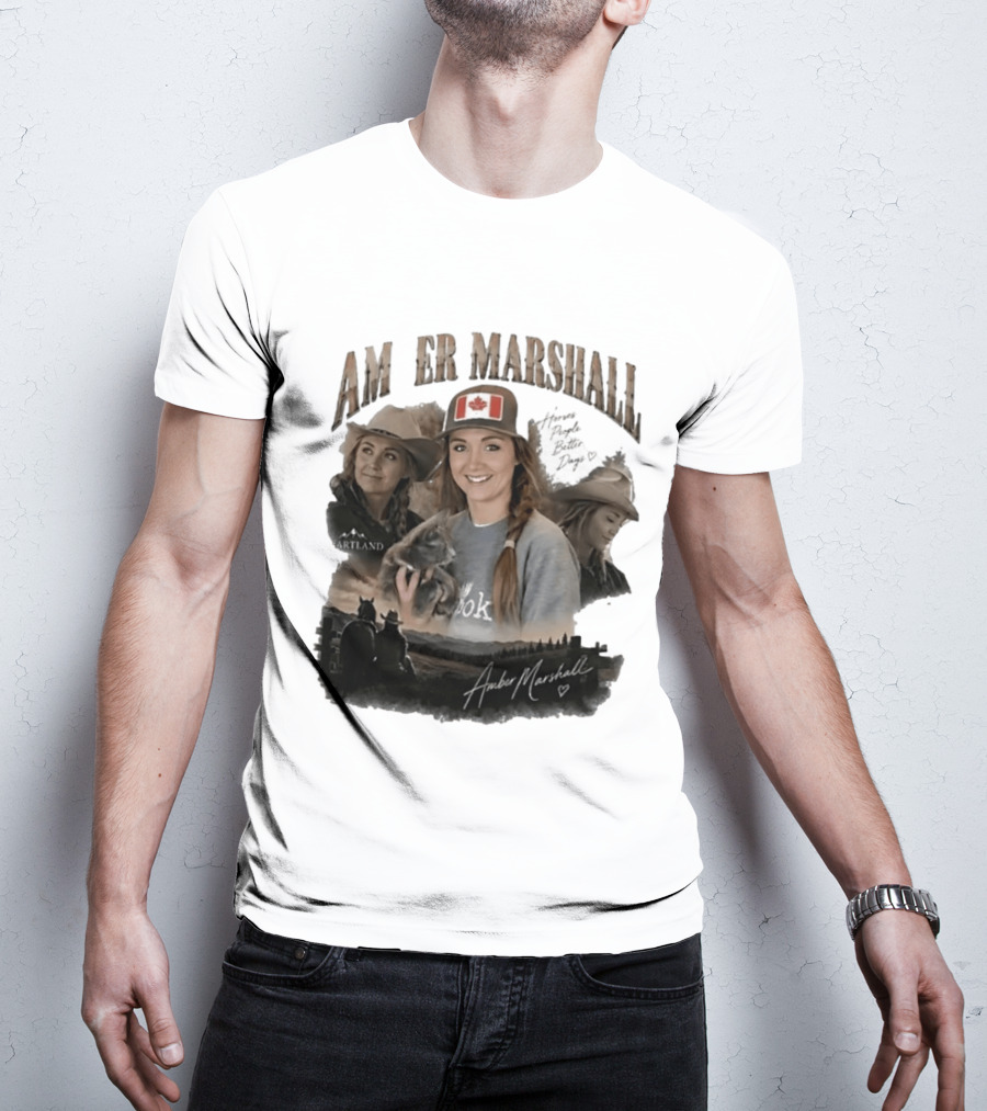 Amber Marshall Heartland Better Days Canadian Flag Retro Bootleg T-Shirt