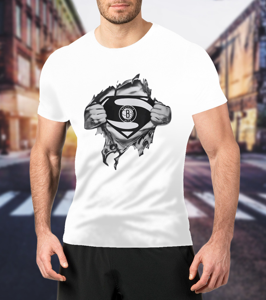 Brooklyn Nets Superman NBA Basketball Fan T-Shirt
