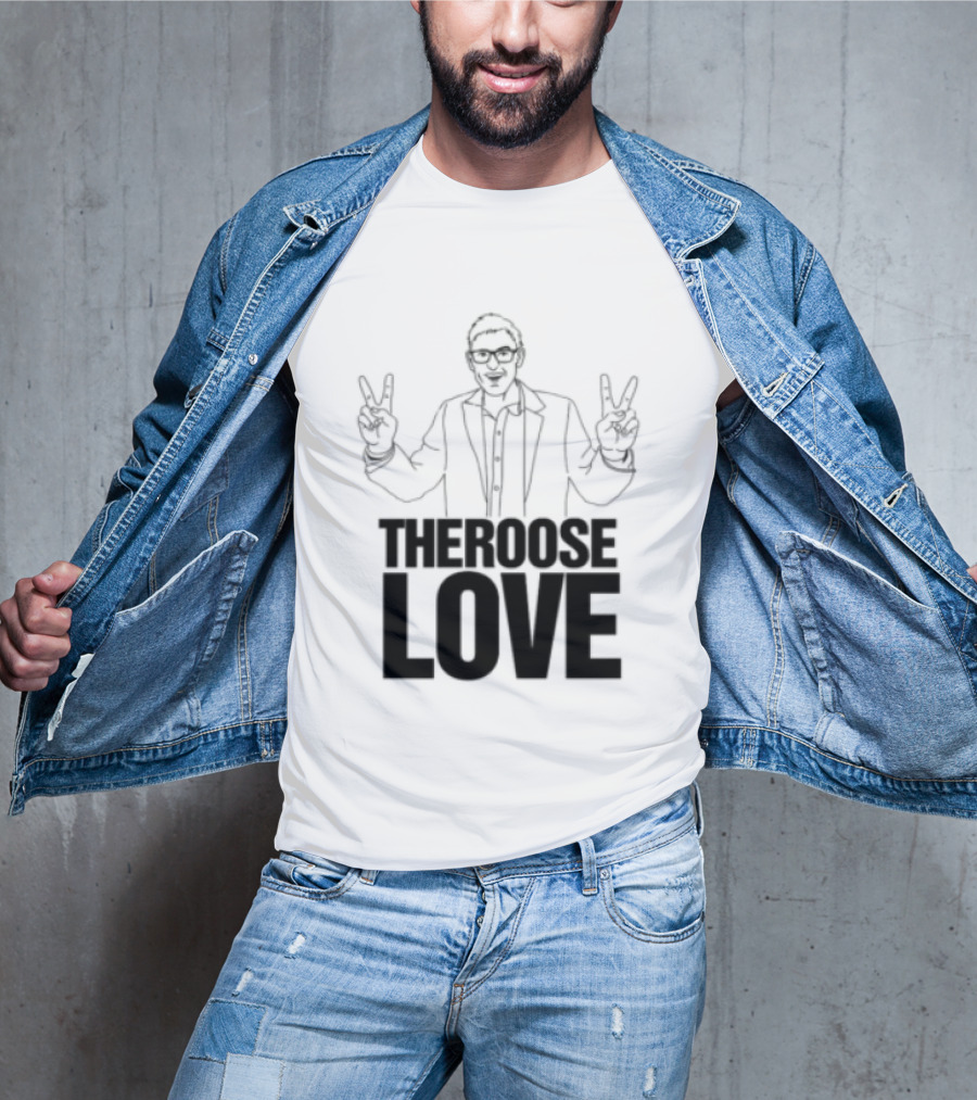 Choose Love Store Louis Theroux Choose Love Peace Sign Gesture T-Shirt