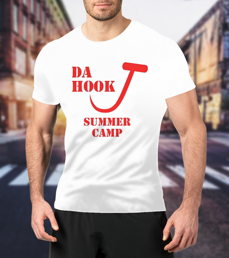 Da Hook Summer Camp Fishing Vacation Outdoor Experience T-Shirt