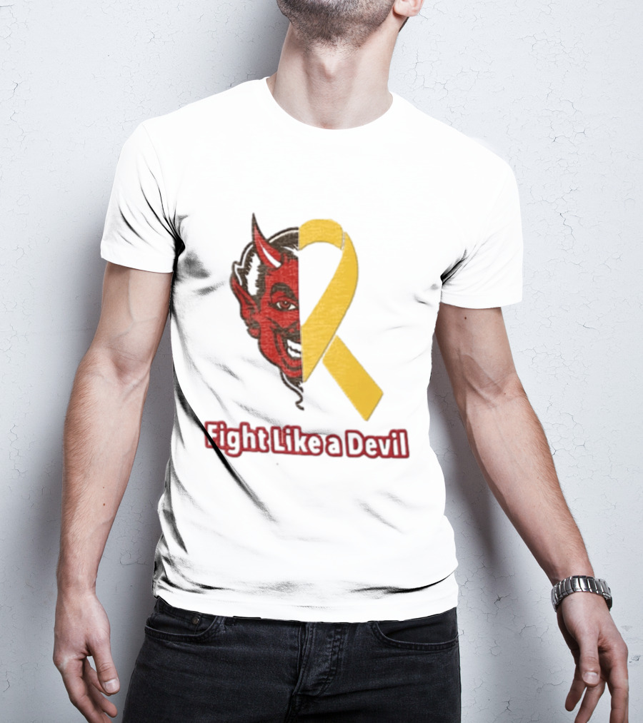 Fight Like A Devil EndChildhoodCancer Awareness Duke Blue Devils T-Shirt