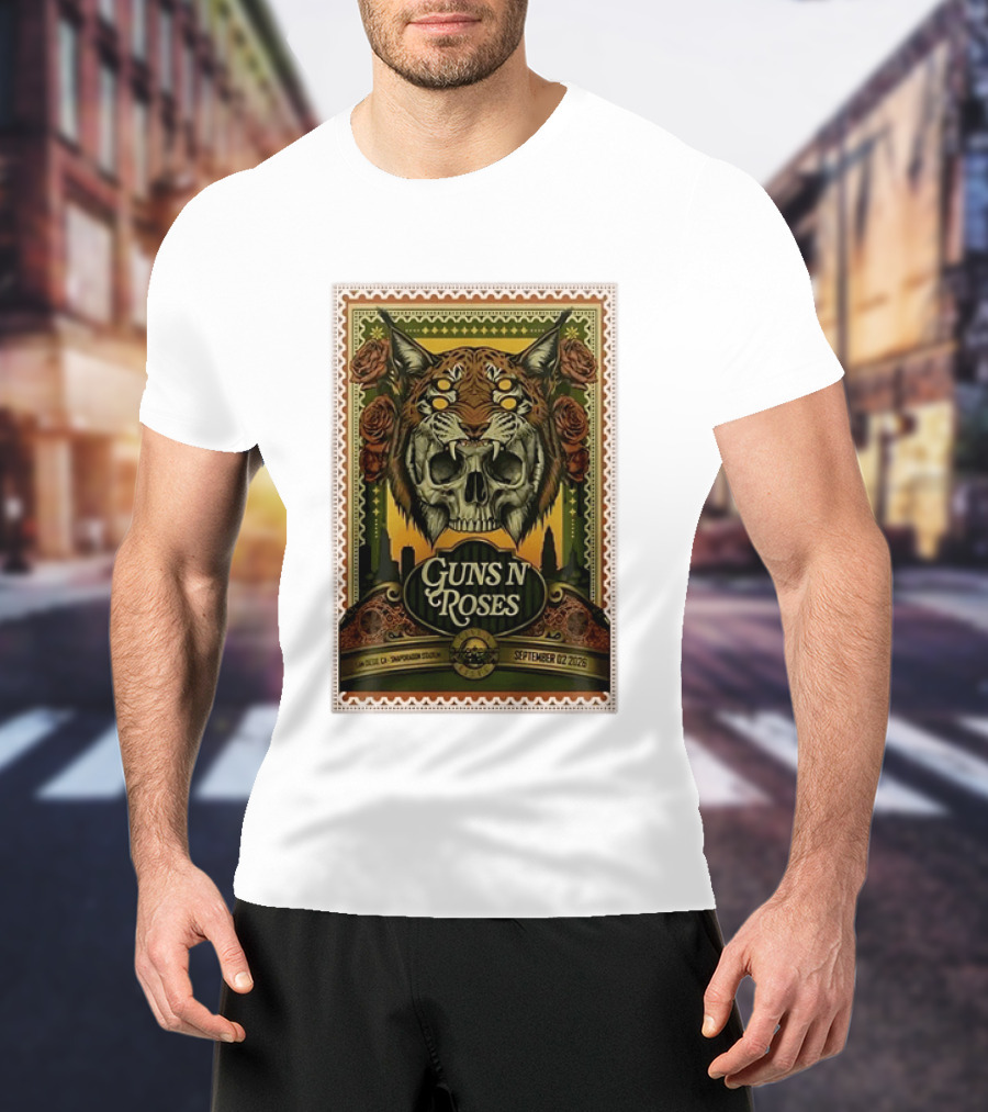 Guns N' Roses San Diego Snapdragon Stadium September 02 2026 Concert Skull And Jaguarr T-Shirt