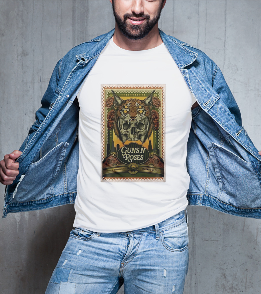 Guns N' Roses San Diego Snapdragon Stadium September 02 2026 Concert Skull And Jaguarr T-Shirt