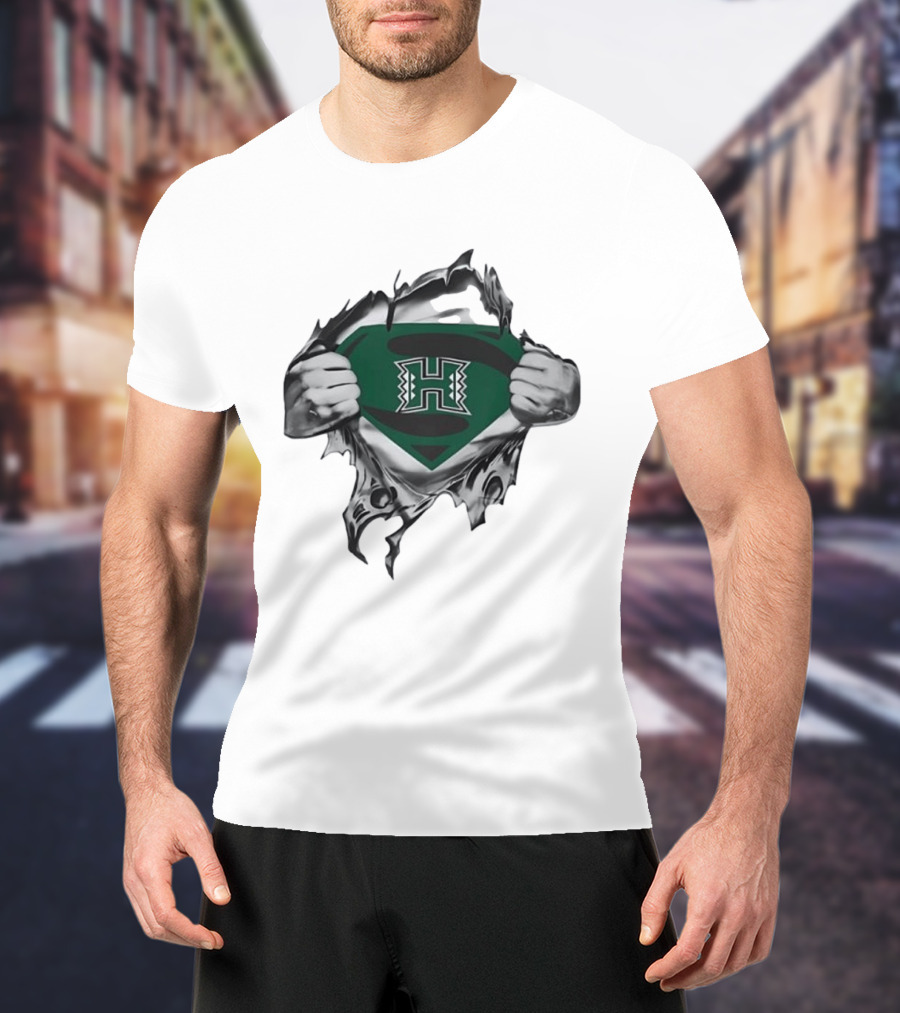 Hawaii Rainbow Warriors Superman NCAA Fan T-Shirt