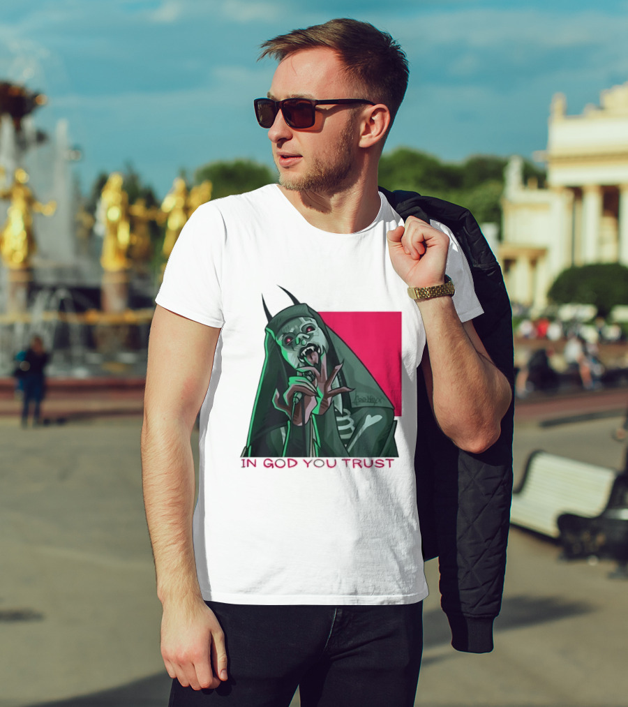 In God You Trust Demon Vocalist Metal Horror T-Shirt