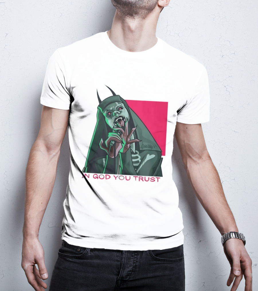 In God You Trust Demon Vocalist Metal Horror T-Shirt