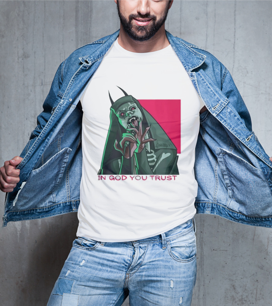 In God You Trust Demon Vocalist Metal Horror T-Shirt