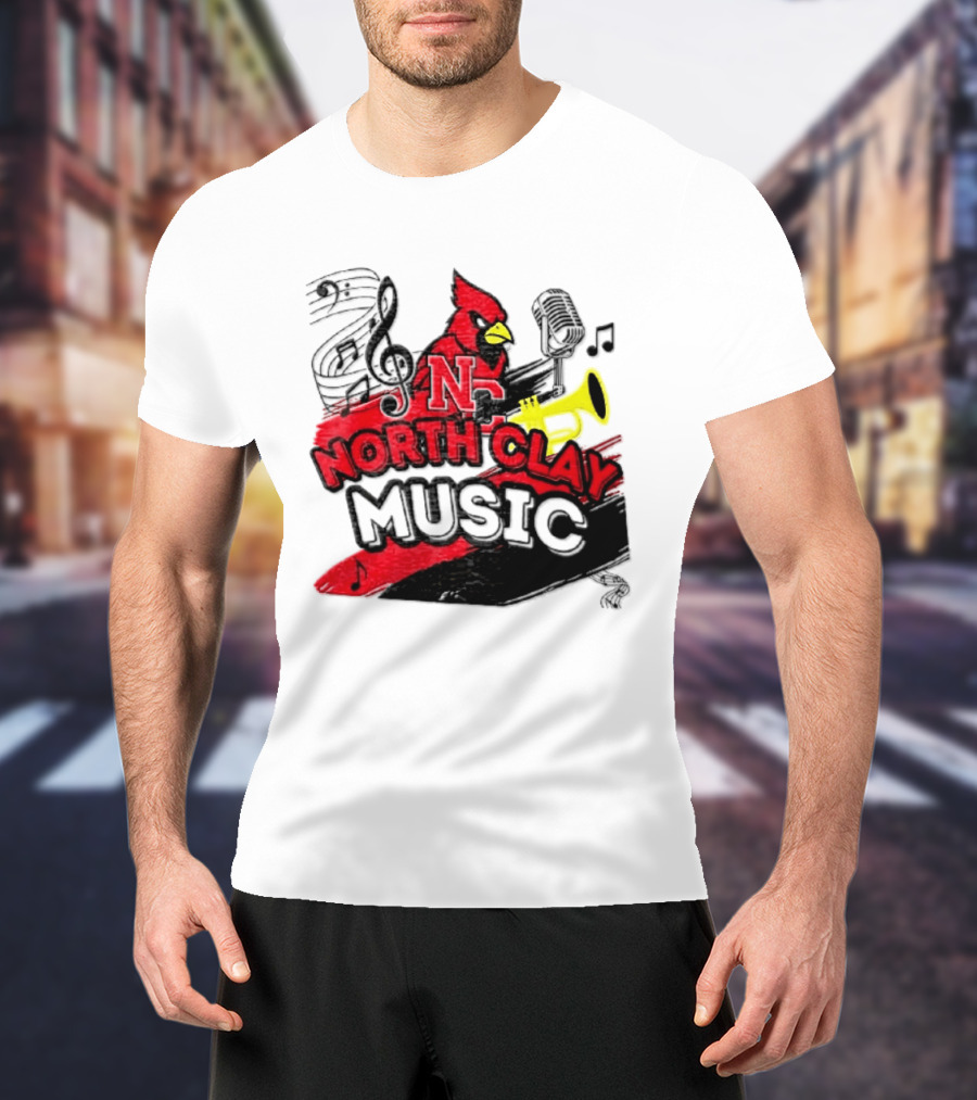 North Clay Cardinals Music Band Instrumental Ensemble T-Shirt