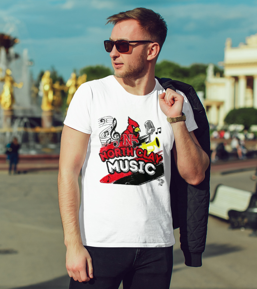 North Clay Cardinals Music Band Instrumental Ensemble T-Shirt