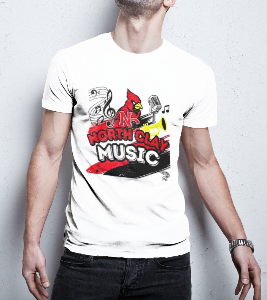 North Clay Cardinals Music Band Instrumental Ensemble T-Shirt