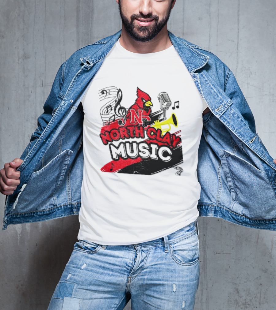North Clay Cardinals Music Band Instrumental Ensemble T-Shirt