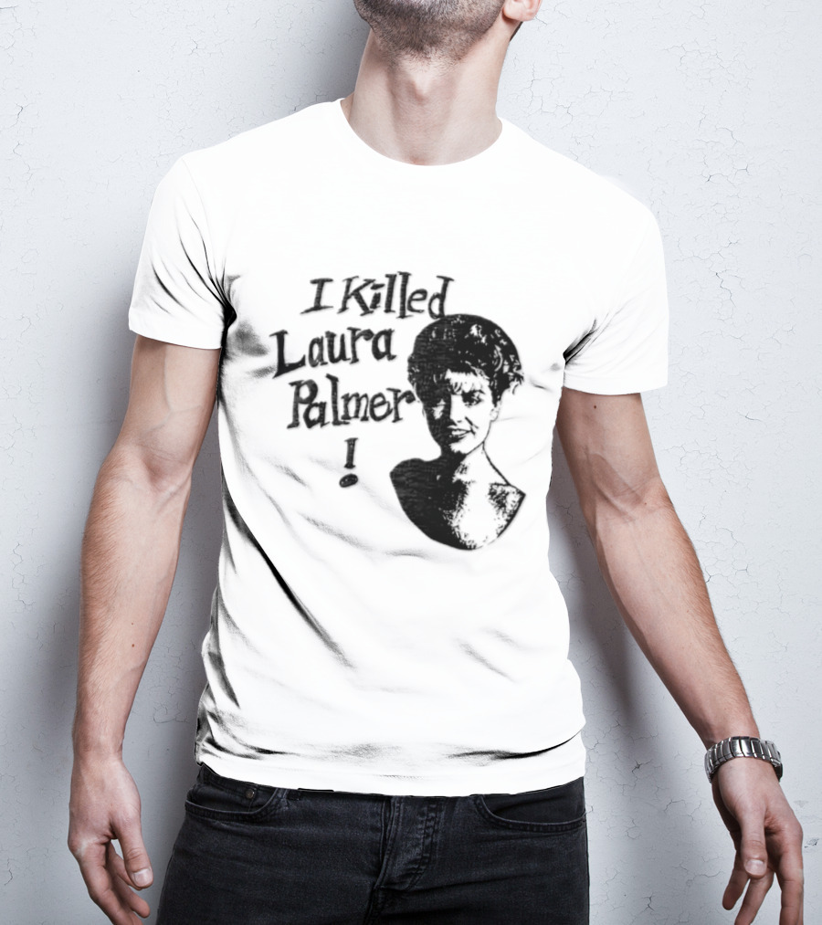 I Killed Laura Palmer Sheryl Lee High Contrast Bust Monochrome Stencil T-Shirt