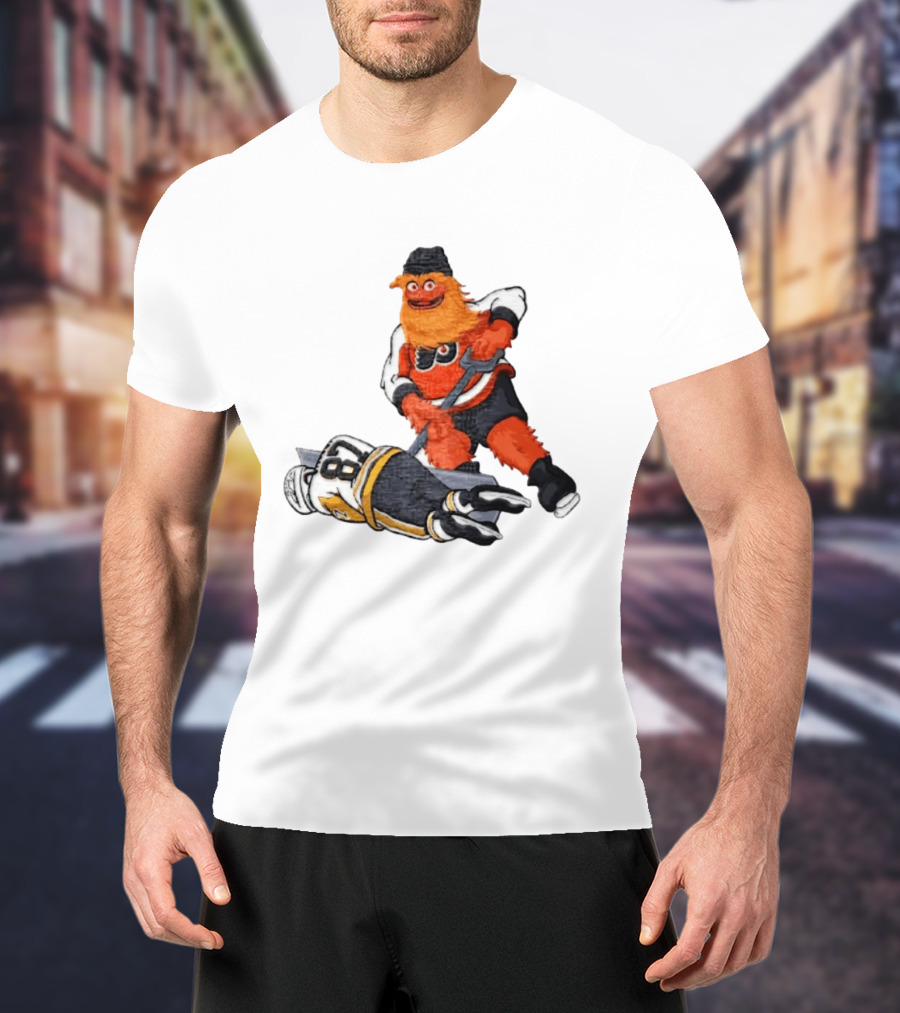 Sidney Crosby Philadelphia Flyers Gritty NHL Pittsburgh Penguins Hockey T-Shirt
