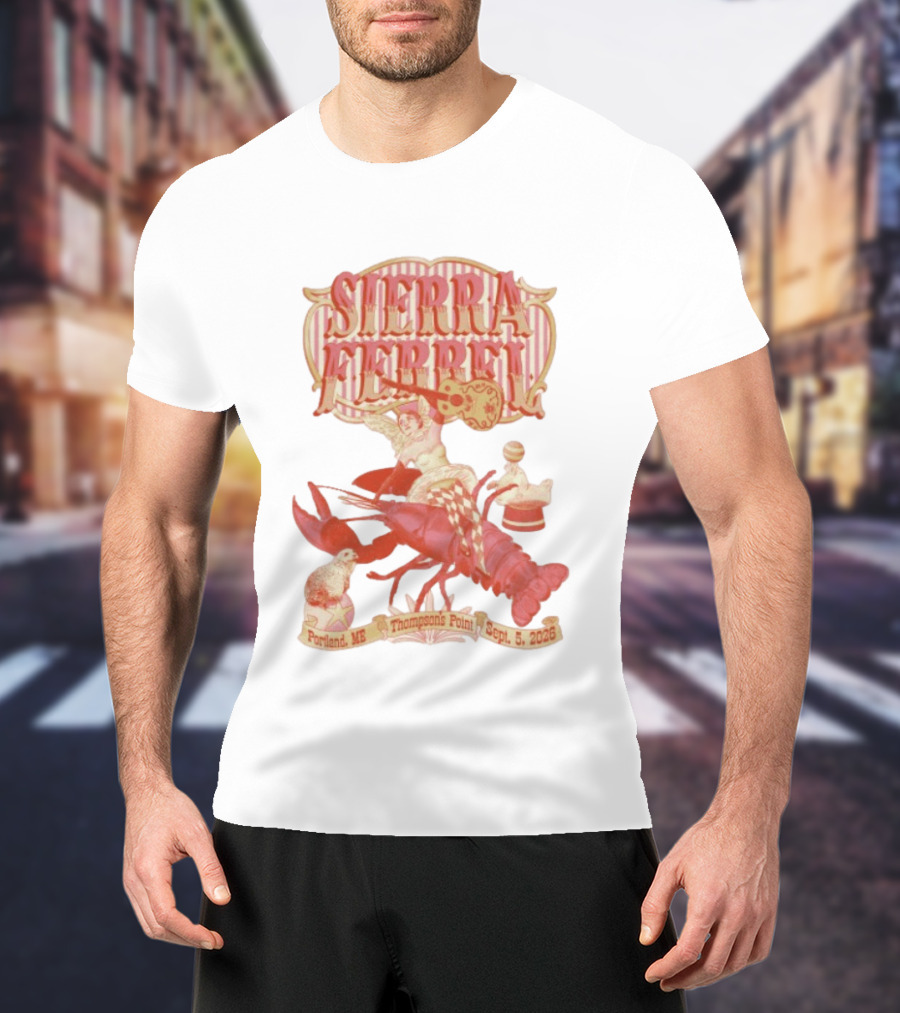 Sierra Ferrell Thompson's Point Portland ME September 5 2026 Vintage Lobster Event T-Shirt