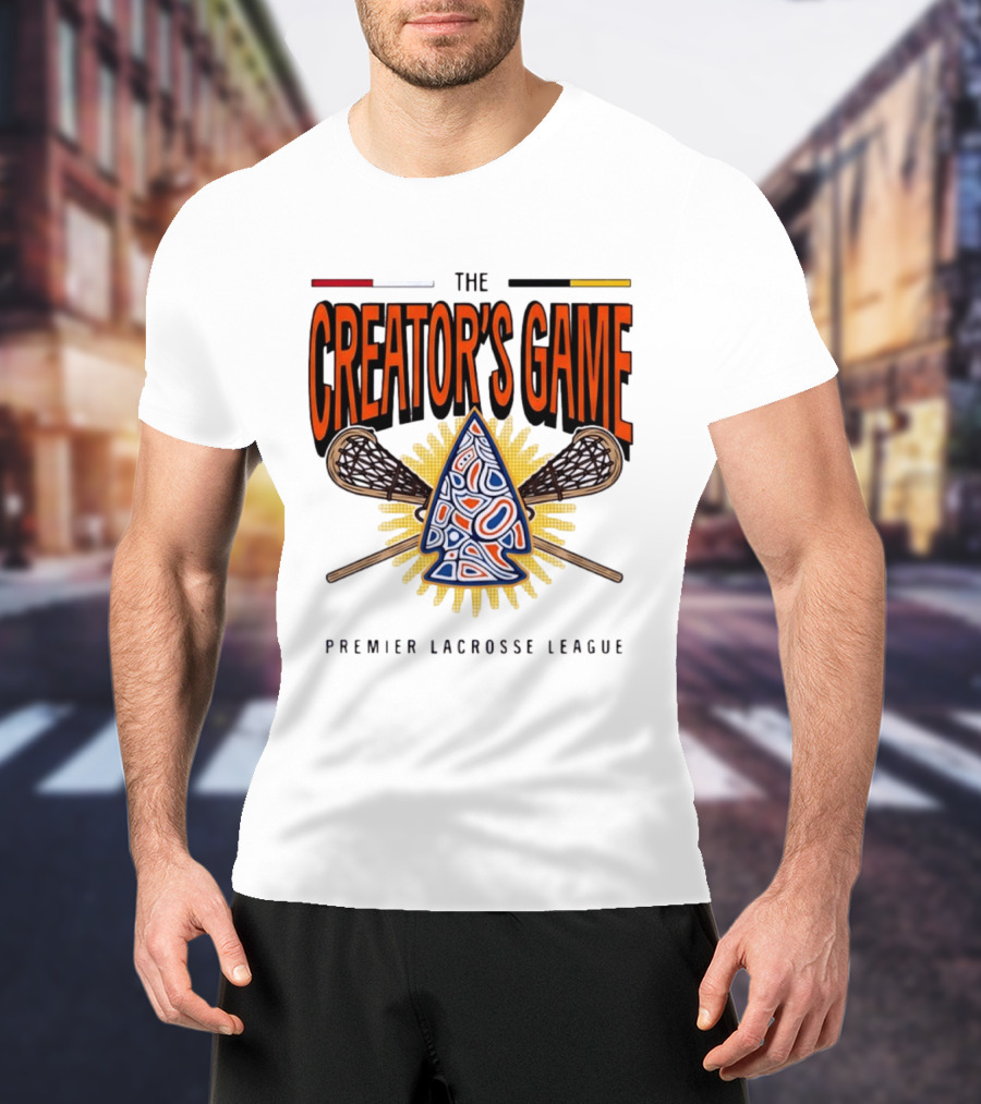 The Creator's Game Premier Lacrosse League Iconic Lacrosse Sticks T-Shirt