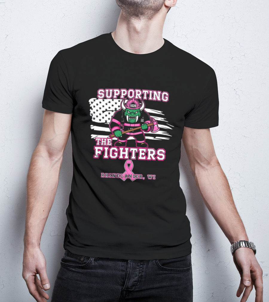 Rhinelander WI Supporting The Fighters Pink Ribbon 2026 T-Shirt