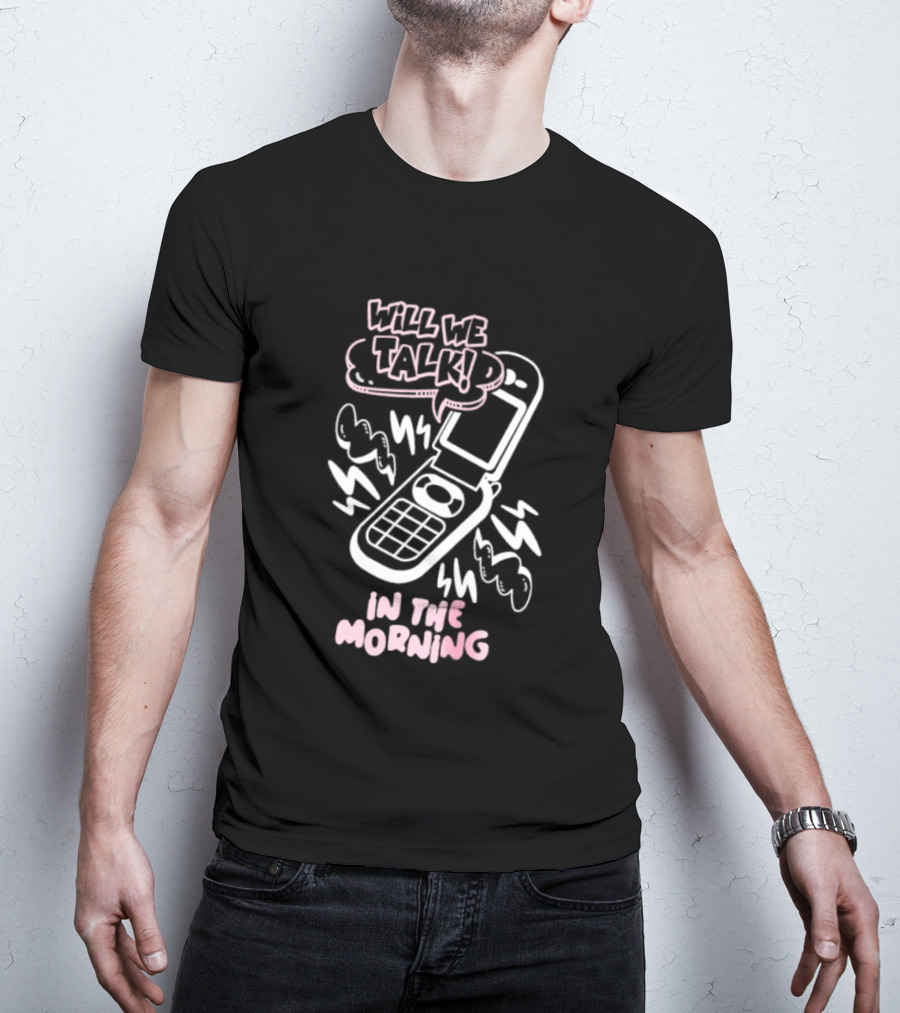 Will We Talk In The Morning Flip Phone Y2K Retro Pink Aesthetic T-Shirt