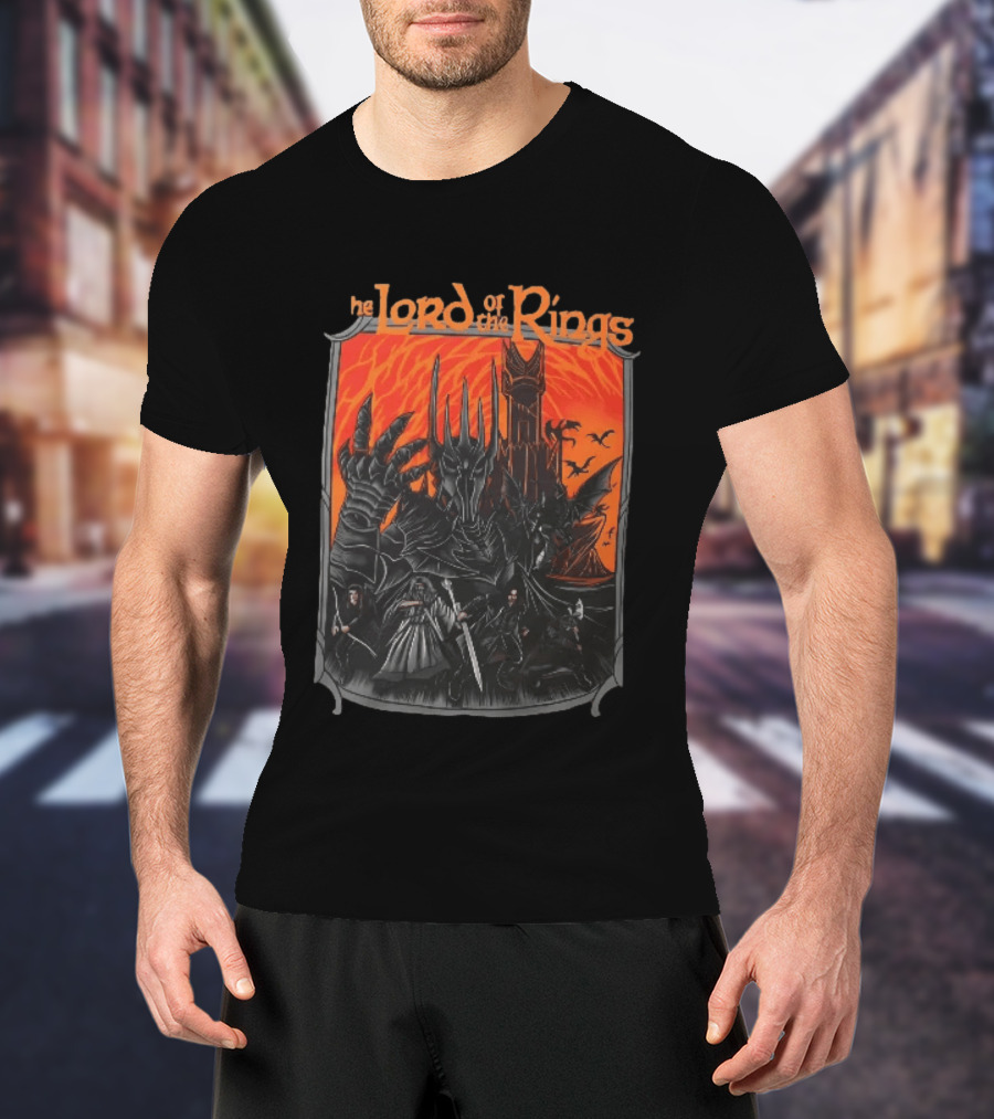 The Lord Of The Rings Sauron Aragorn Legolas Gandalf Gimli Fellowship Movie T-Shirt