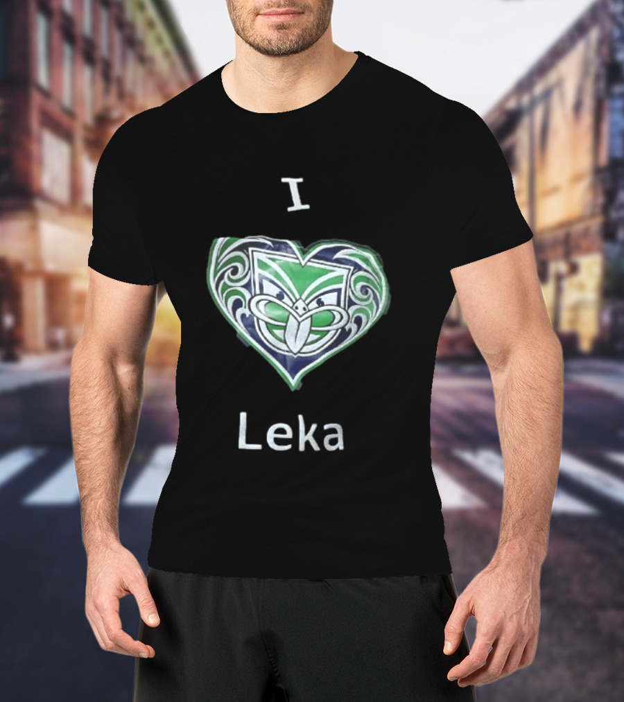 I Leka New Zealand Warriors Heart Shape Koru T-Shirt