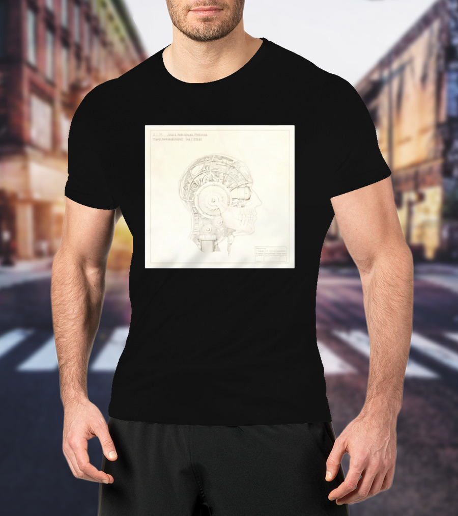 VisionQuest JIM Joule Individual Machine Head Blueprint Drawing T-Shirt
