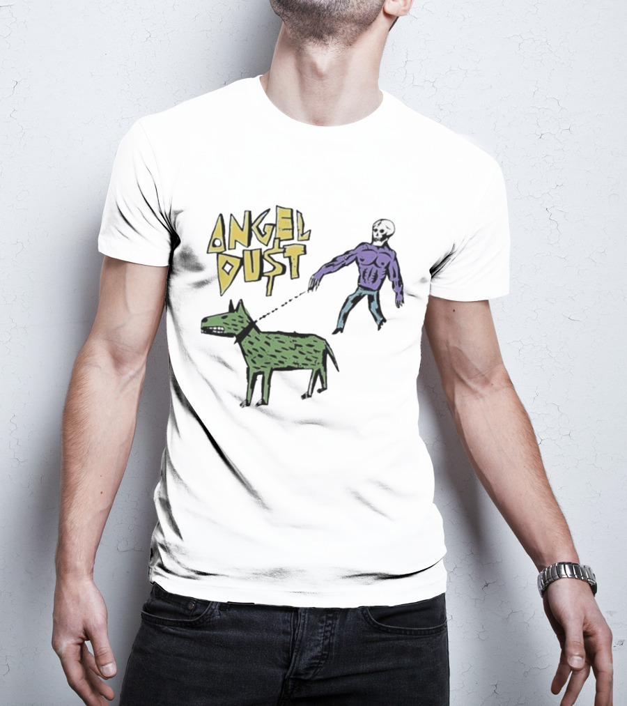 Angel Dust Skeleton Walking Dog T-Shirt