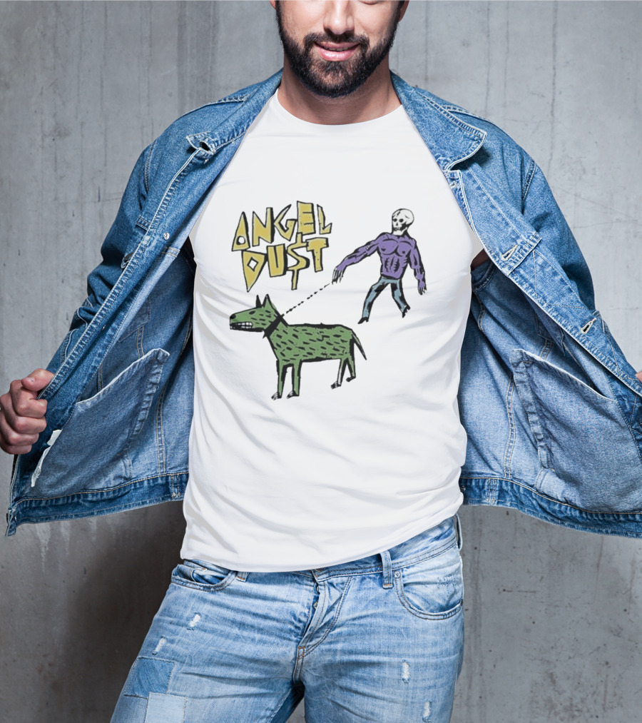 Angel Dust Skeleton Walking Dog T-Shirt
