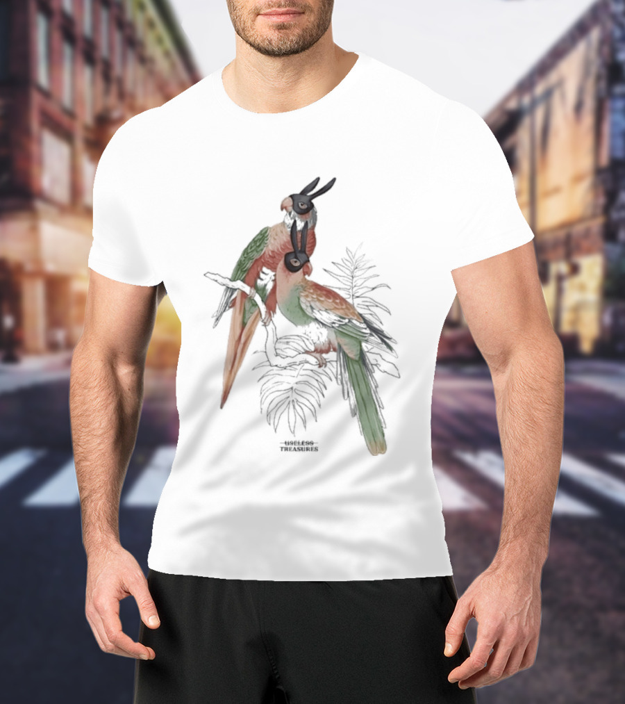 Gemini Useless Treasures Parrots With Palm Leaves T-Shirt