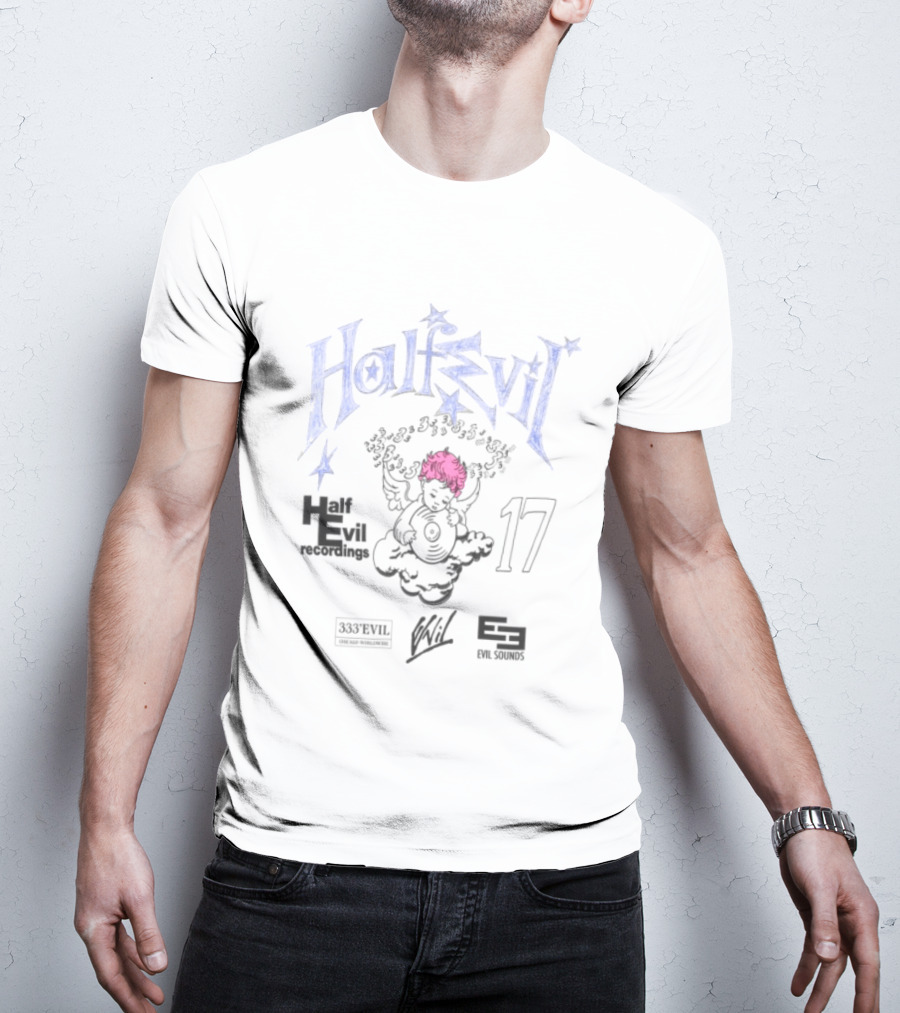 Half Evil Store H E Recordings 17 Angel 333 Club 365 Tapes 2023 T-Shirt
