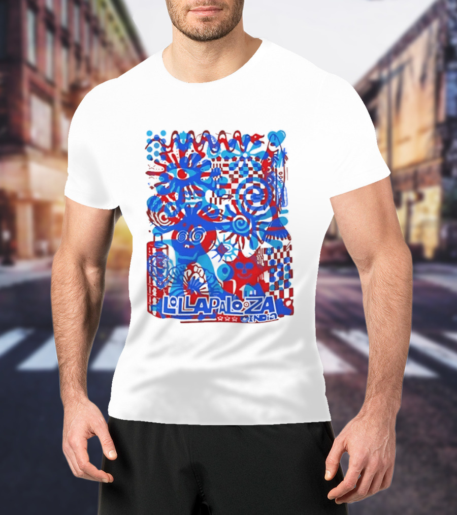 Lollapalooza India Festival Live Music Concert Vibrant Symbolic T-Shirt