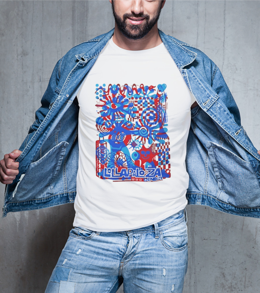Lollapalooza India Festival Live Music Concert Vibrant Symbolic T-Shirt
