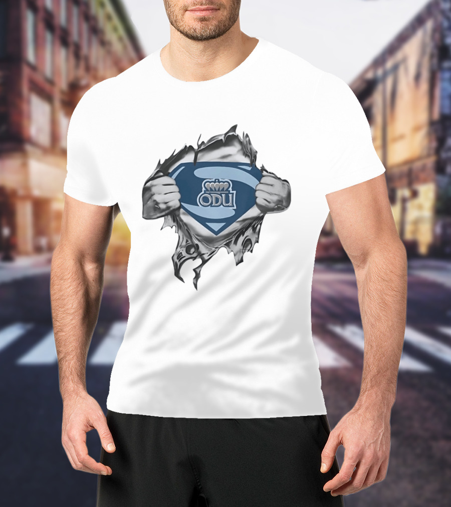 Old Dominion University ODU Logo Superman Symbol Combination T-Shirt