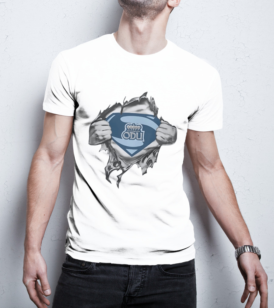 Old Dominion University ODU Logo Superman Symbol Combination T-Shirt