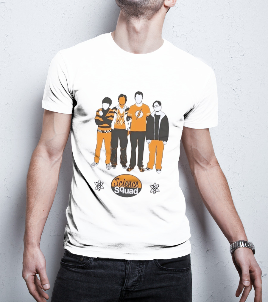 Science Squad The Big Bang Theory Cast Sheldon Cooper Lightning Bolt T-Shirt