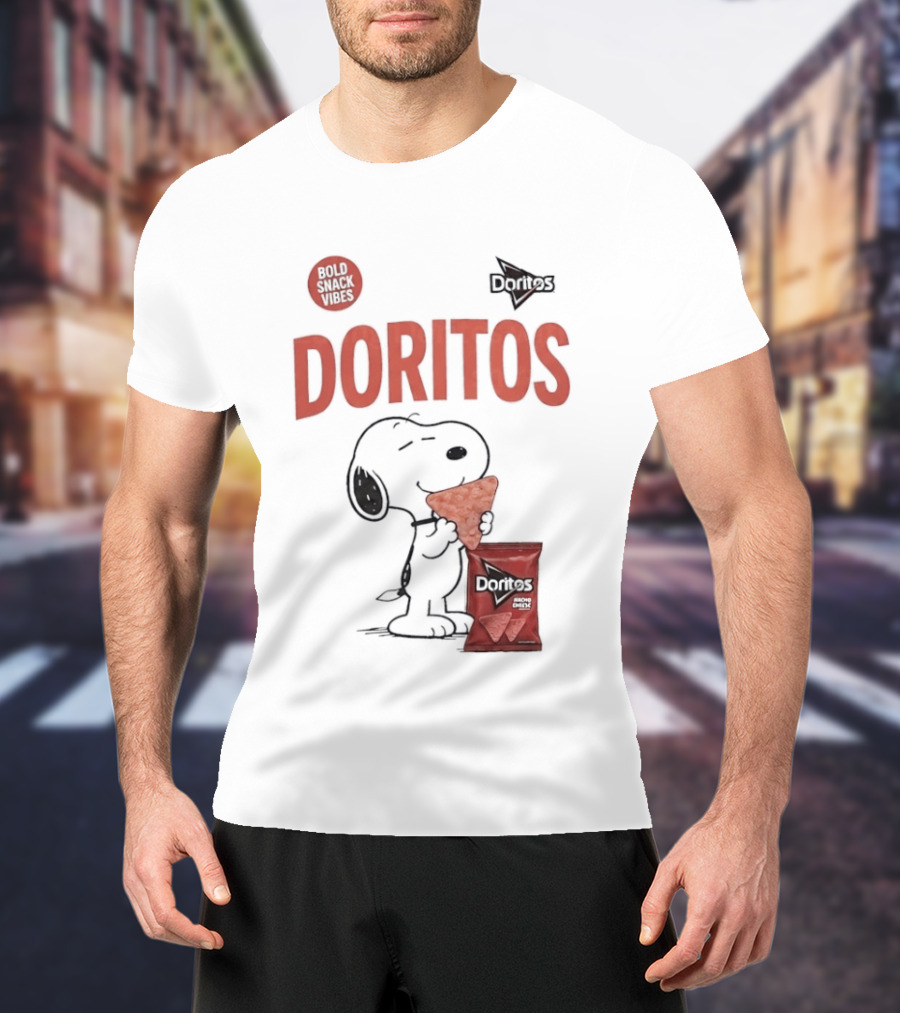 Snoopy Doritos Snack Vibes With Peanuts Cartoon T-Shirt