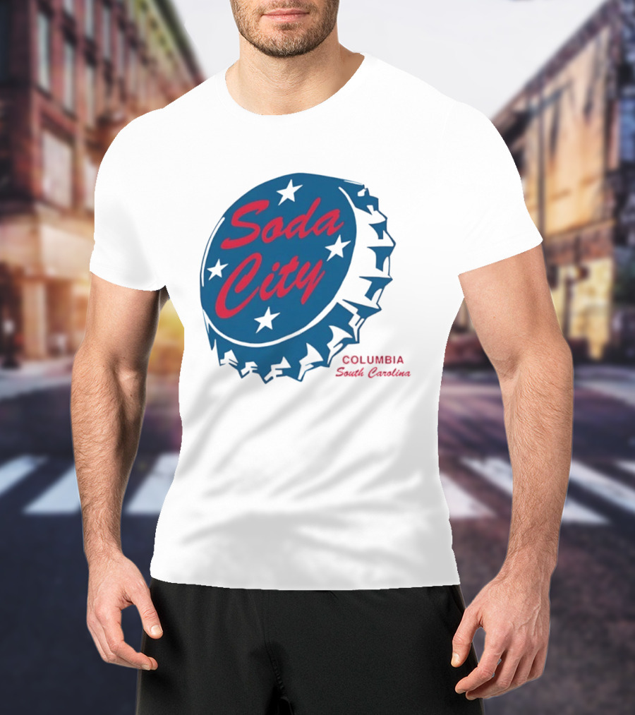 Soda City Columbia South Carolina Bottle Cap Stars T-Shirt
