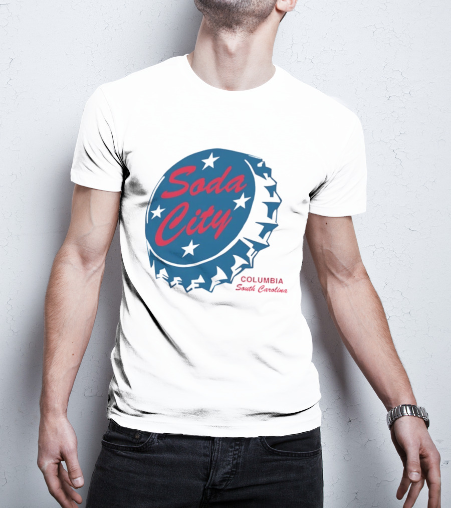 Soda City Columbia South Carolina Bottle Cap Stars T-Shirt