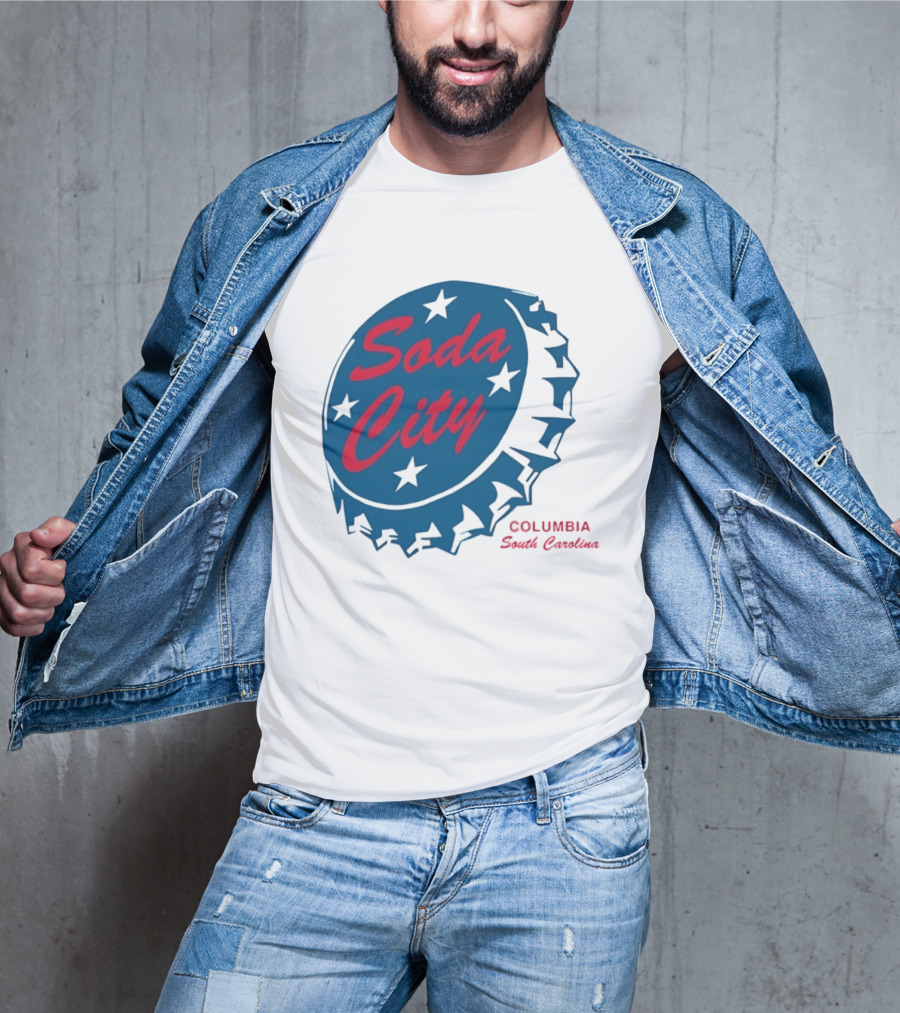 Soda City Columbia South Carolina Bottle Cap Stars T-Shirt