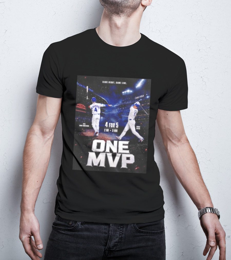 Same Night Same Line Pete Crow Armstrong Shohei Ohtani One MVP Coors Field Wrigley Field 4 For 5 2 HR 3 RBI T-Shirt