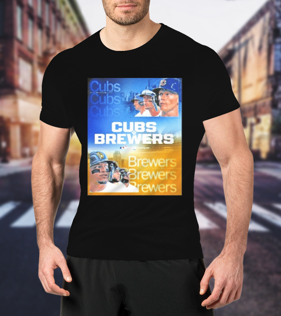 Chicago Cubs Brewers MLB Rivalry Matchup Highlights T-Shirt