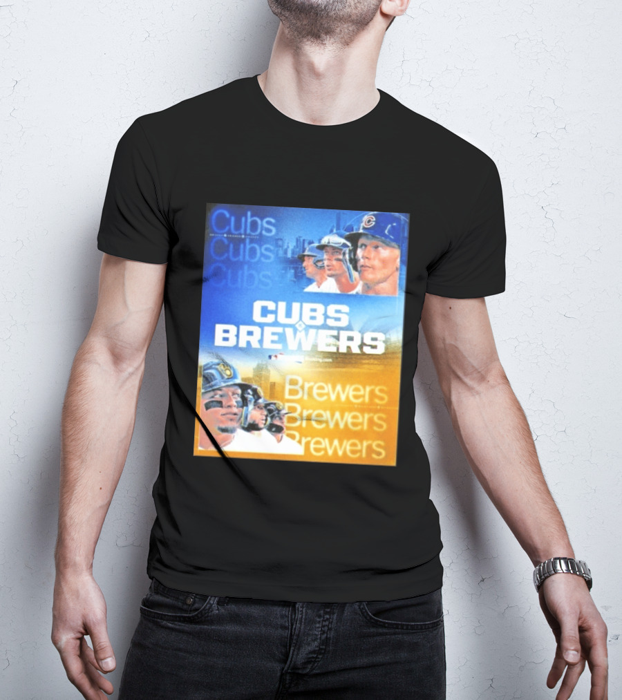 Chicago Cubs Brewers MLB Rivalry Matchup Highlights T-Shirt